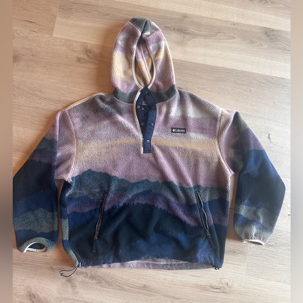 Columbia Multicolor Striped Fleece Hoodie